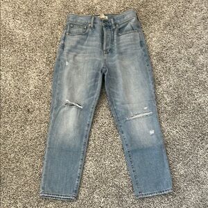 Madewell Blue Ankle Cropped Jeans with Vintage Look